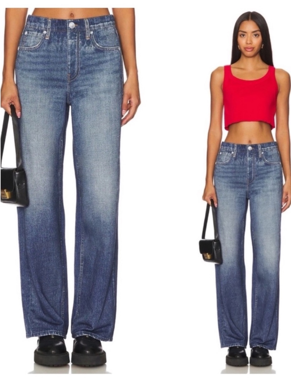 Rag & Bone Miramar Wide Leg Pants Small RB Sweatpant Jeans